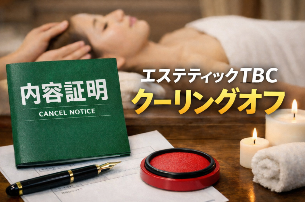 エステティックTBCのクーリングオフ（8日・返金・内容証明）のイメージ