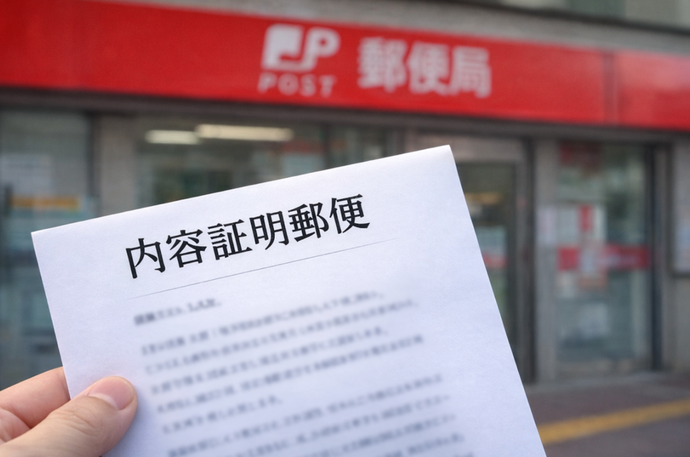 内容証明郵便で脱会通知書を送付するイメージ