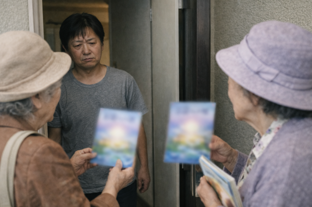 宗教勧誘を断る（イメージ）