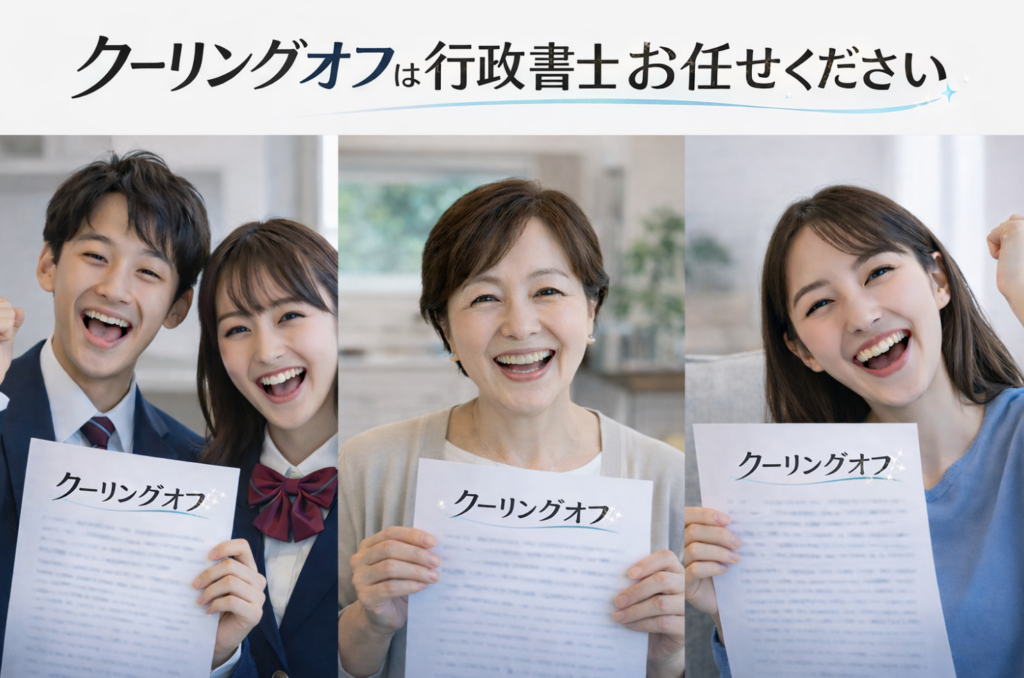 クーリングオフの手続きを「代行」で確実に/書面作成→発送までサポート