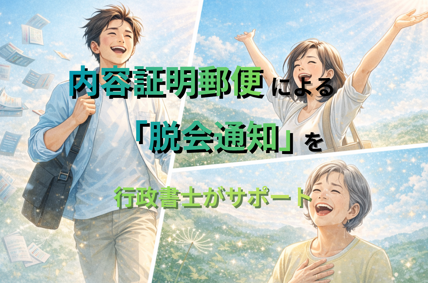 内容証明郵便による「脱会通知」を行政書士がサポート